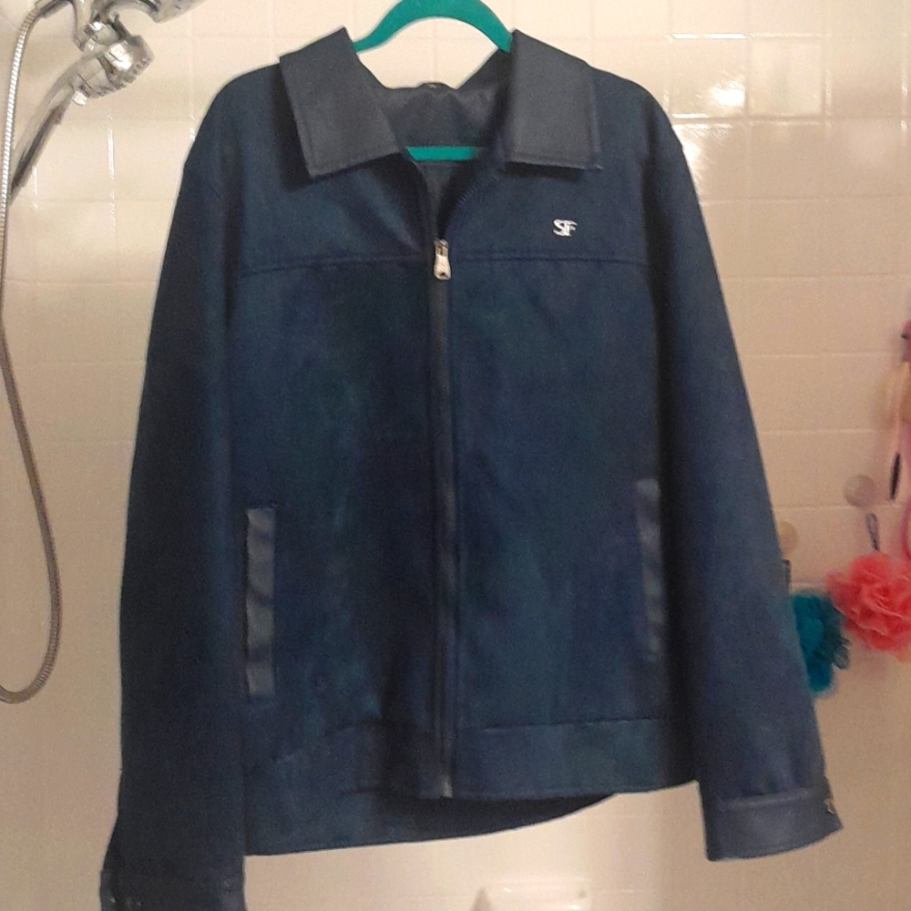 Blue suede Superlative fashion